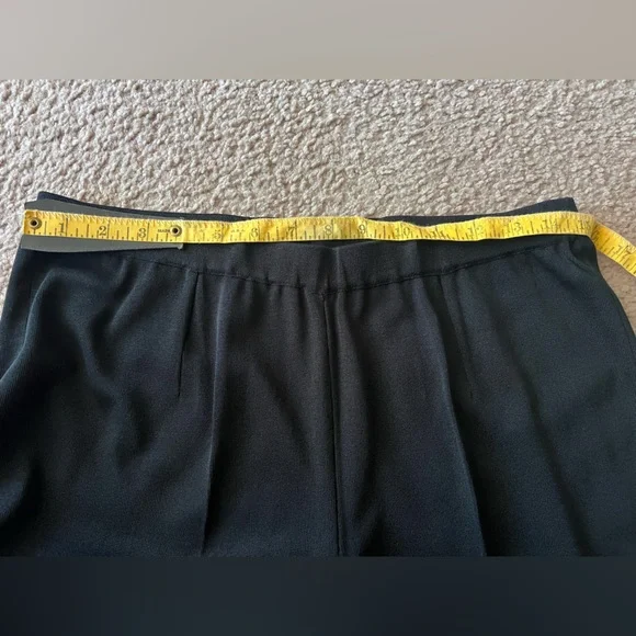 MING WANG Knit Straight-Leg Sz M Black Pull-On Pants Elastic Waistband - Picture 4 of 8